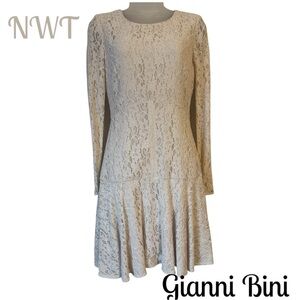 NWT GORGEOUS Gianni Bini Cream Lace Dress SIZE: 2   #CL